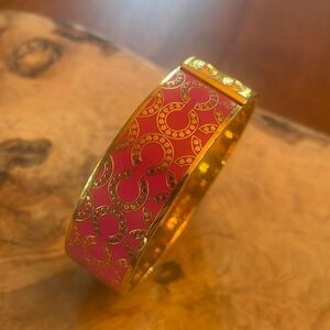 Coach Pink & Gold Signature Bangle